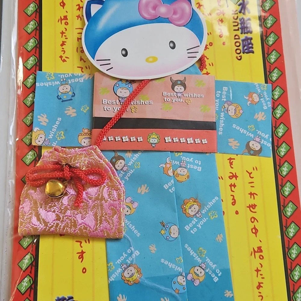 x6 NWT Handmade Hello Kitty Greeting Cards Cute Japanese Kimono 3D Origami Cards
